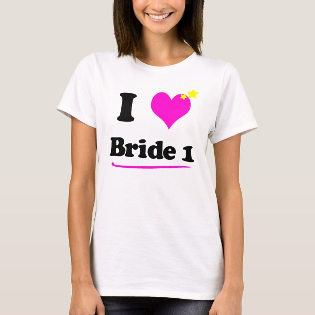I Love Bride 1 Hanes Casual Comfort Tee (Front)