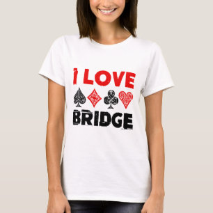 I Love Bridge Card Game Player Enthusiast T-Shirt