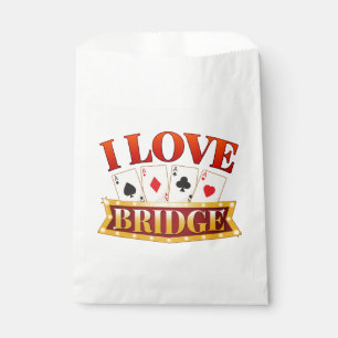 I Love Bridge Card Game Player Favour Bag