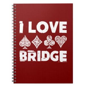 I Love Bridge Card Game Player Notebook
