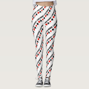I Love Bridge Four Card Suits Bridge Game Attitude Leggings