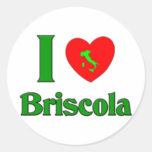 I Love Briscola Classic Round Sticker