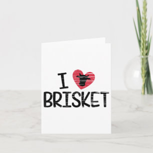 I Love Brisket T Shirt Beef Foodie Bbq Novelty _1  Card