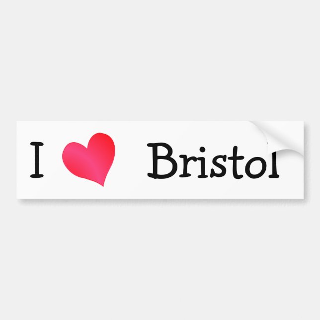 I Love Bristol Bumper Sticker (Front)