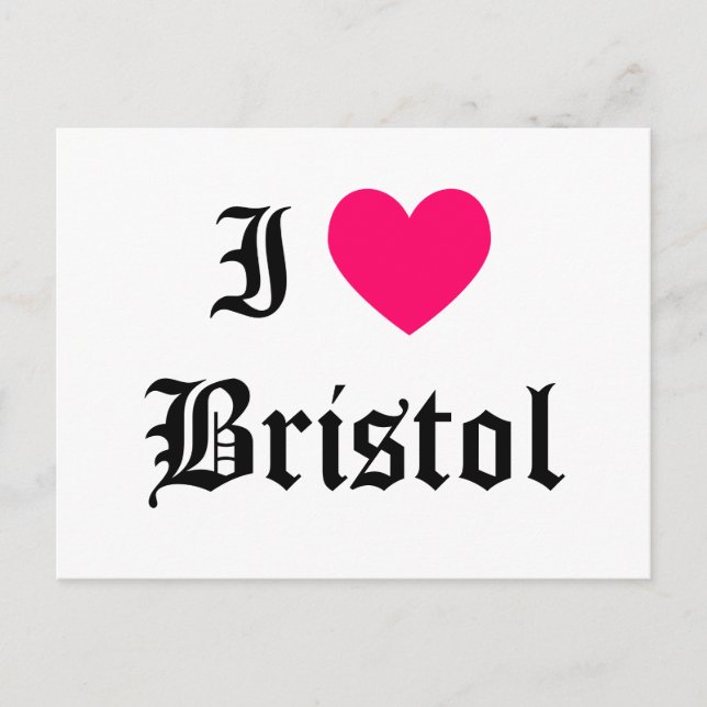 I Love Bristol Postcard (Front)