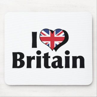 I Love Britain Flag Mouse Pad