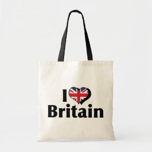 I Love Britain Flag Tote Bag