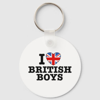 I Love British Boys Key Ring