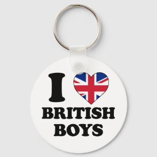 I love British boys Key Ring