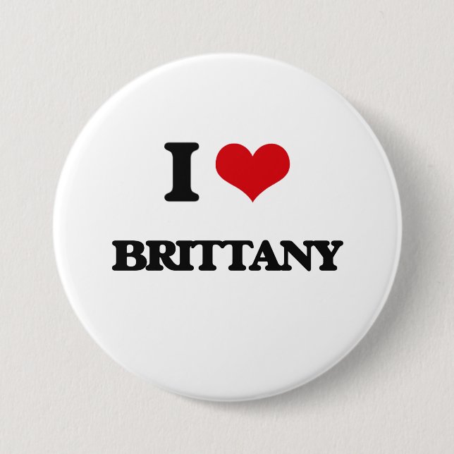 I Love Brittany 7.5 Cm Round Badge (Front)