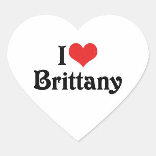 I Love Brittany Heart Sticker