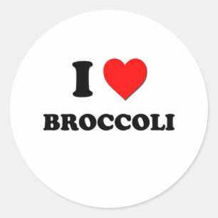 I Love Broccoli Classic Round Sticker