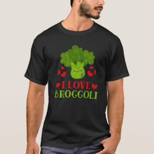 I Love Broccoli Funny Vegetarian Vegan Vegetables T-Shirt
