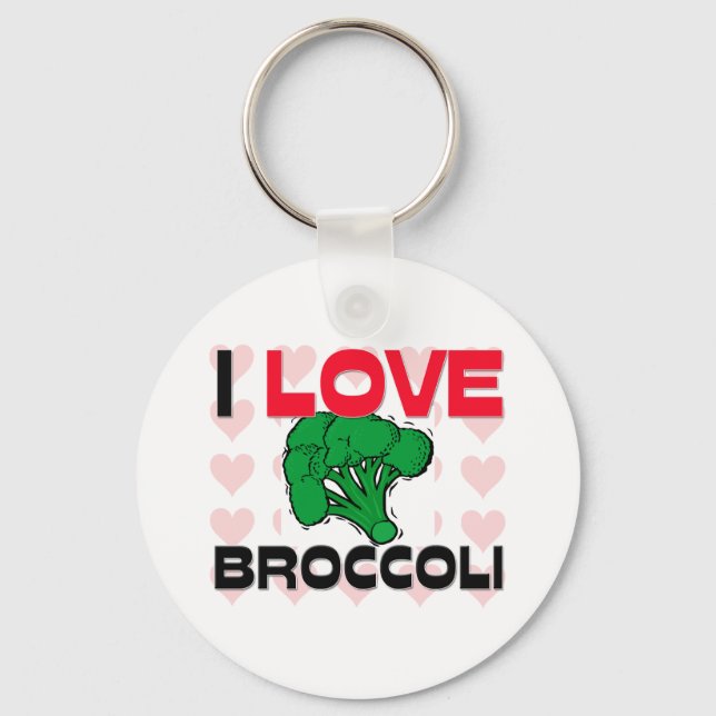 I Love Broccoli Key Ring (Front)