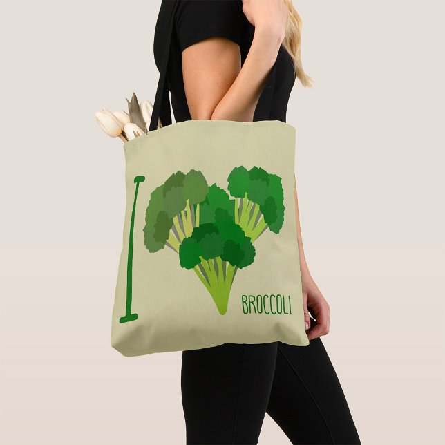 I Love Broccoli Tote Bag (Creator Uploaded)