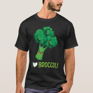 I Love Broccoli Vegan Vegetable Healthy Vegetarian T-Shirt