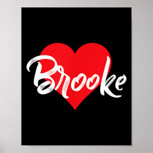 I Love Brooke First Name Poster
