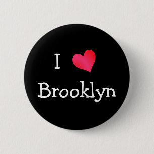 I Love Brooklyn 6 Cm Round Badge