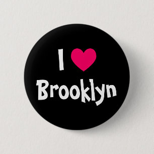 I Love Brooklyn 6 Cm Round Badge