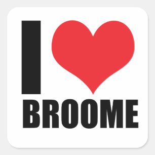 I love Broome Square Sticker