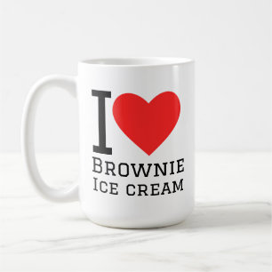 I love brownie ice cream coffee mug