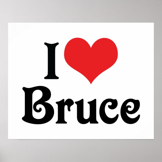 I Love Bruce Poster (Front)