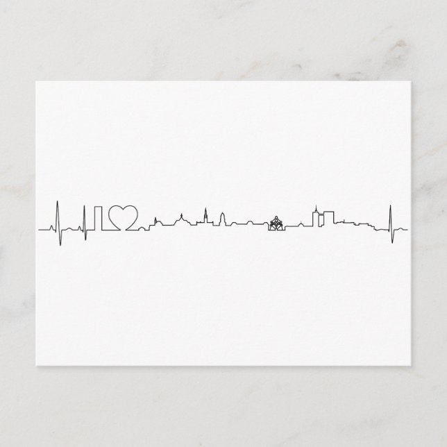 I love Brussels (ecg style) souvenir Postcard (Front)