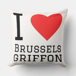 I love Brussels griffon Cushion