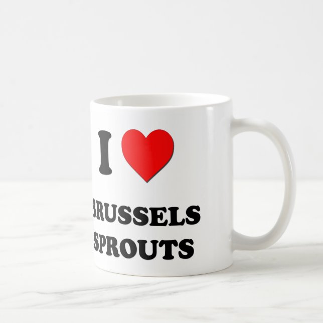 I Love Brussels Sprouts Coffee Mug (Right)
