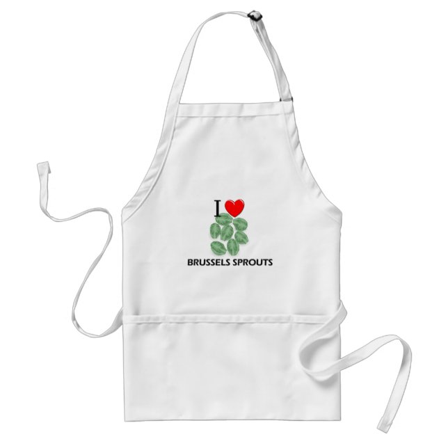I Love Brussels Sprouts Standard Apron (Front)