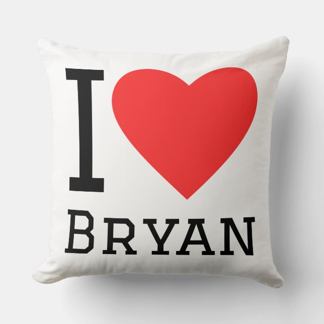I love Bryan  Cushion (Front)