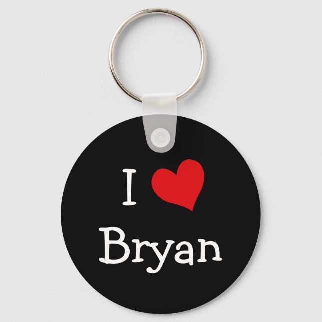I Love Bryan Key Ring (Front)