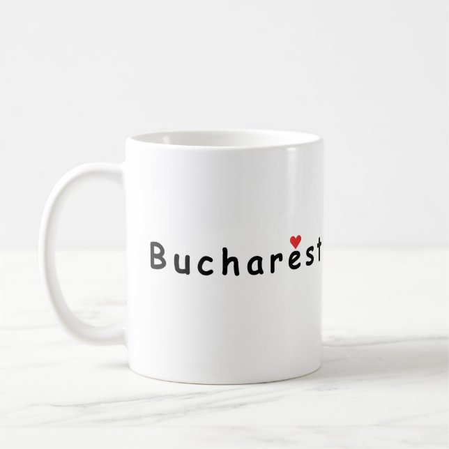 I love Bucharest Coffee Mug (Left)