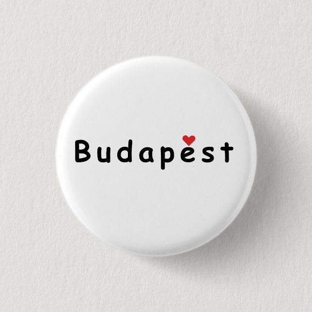 I love Budapest 3 Cm Round Badge (Front)