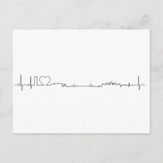 I love Budapest (ecg style) souvenir Postcard