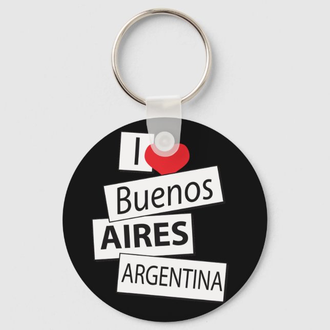 I Love Buenos Aires Key Ring (Front)