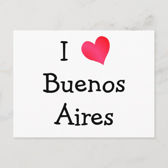 I Love Buenos Aires Postcard (Front)