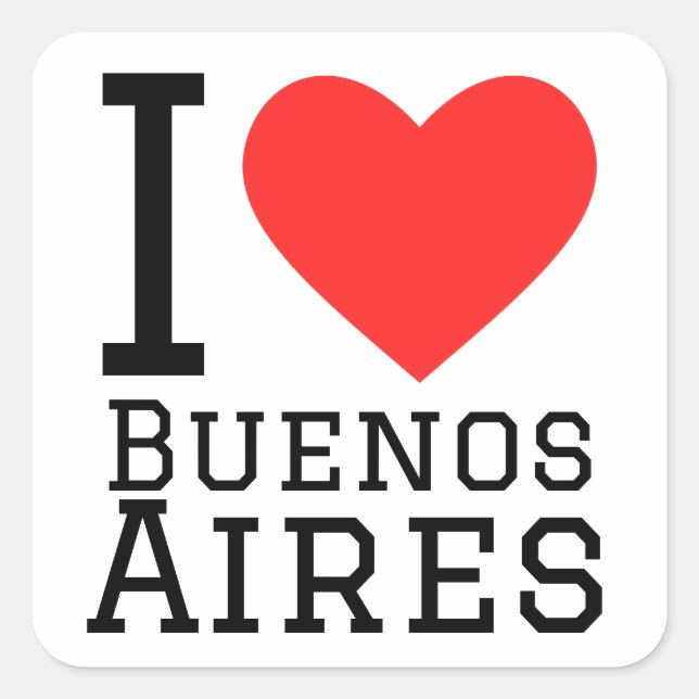 I love Buenos Aires  Square Sticker (Front)
