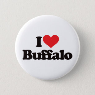 I Love Buffalo 6 Cm Round Badge