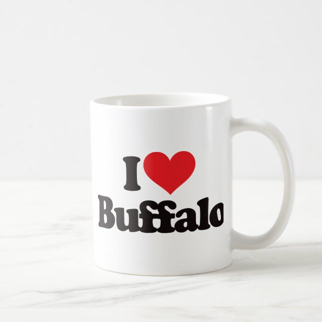 I Love Buffalo Coffee Mug (Right)