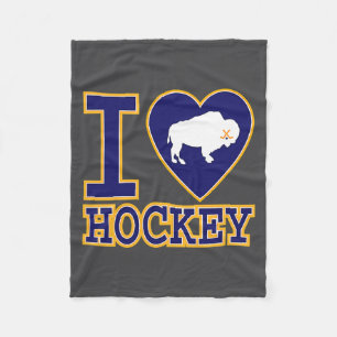 I Love Buffalo Hockey Heart Ny New York Lovers Fa Fleece Blanket