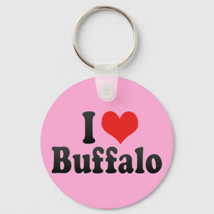 I Love Buffalo Key Ring