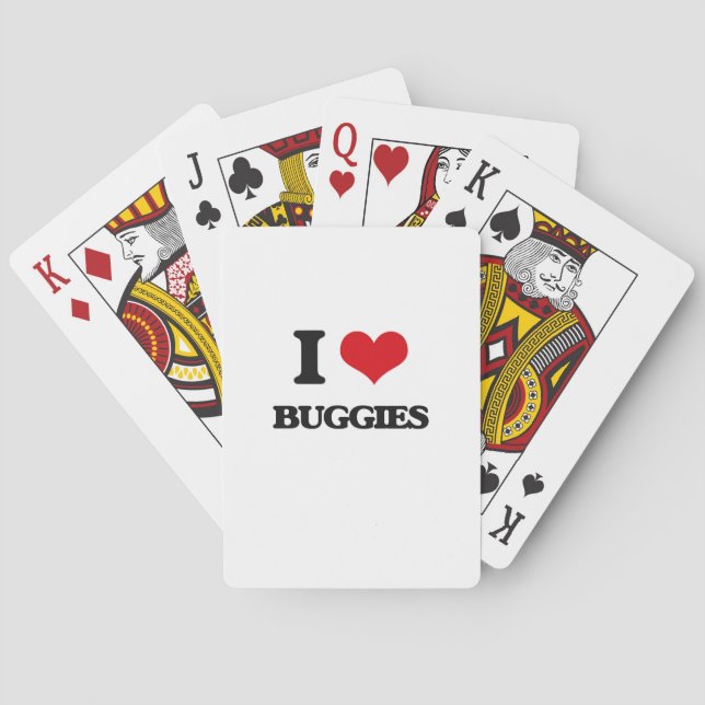 I Love Buggies Playing Cards (Back)