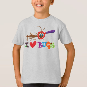 I Love Bugs Gift for Kids Cute Walking Stick Bug T-Shirt