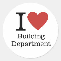 I ❤️ Love Building Department STICKER