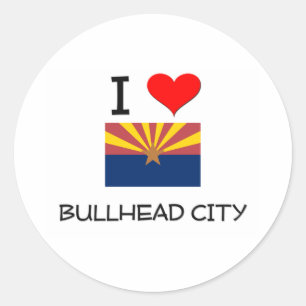 I Love BULLHEAD CITY Arizona Classic Round Sticker