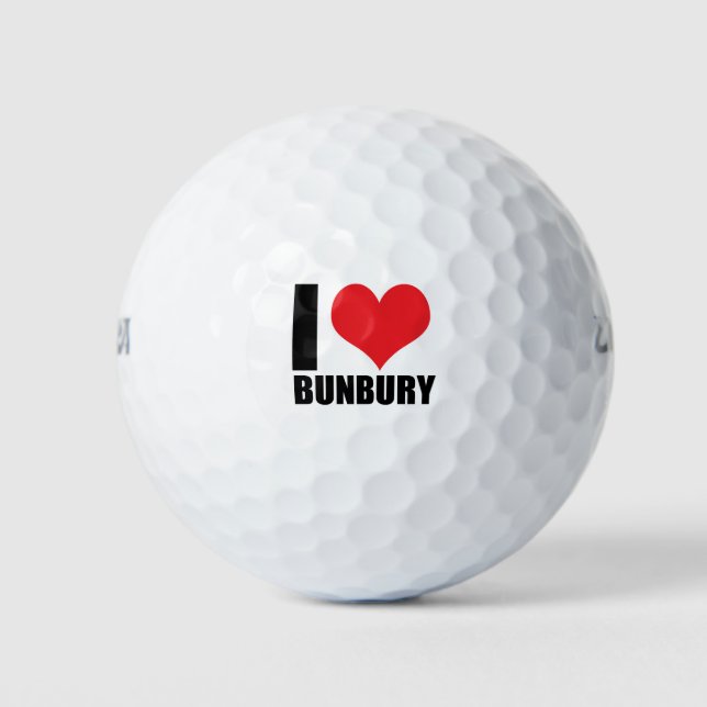 I love Bunbury Golf Balls (Front)