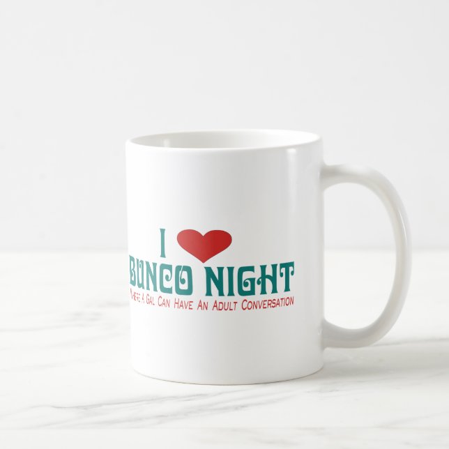 i love bunco night coffee mug (Right)