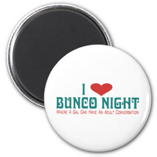 i love bunco night magnet