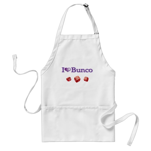 I Love Bunco with Red Dice Standard Apron (Front)